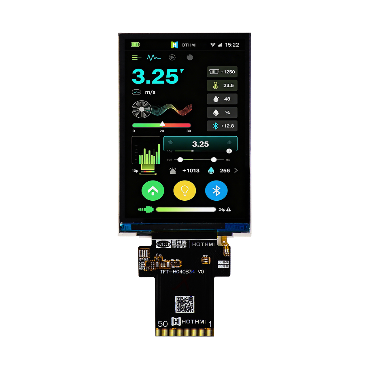 4-inch ultra-low temperature TFT LCD 480x800 IPS industrial-grade LCD display